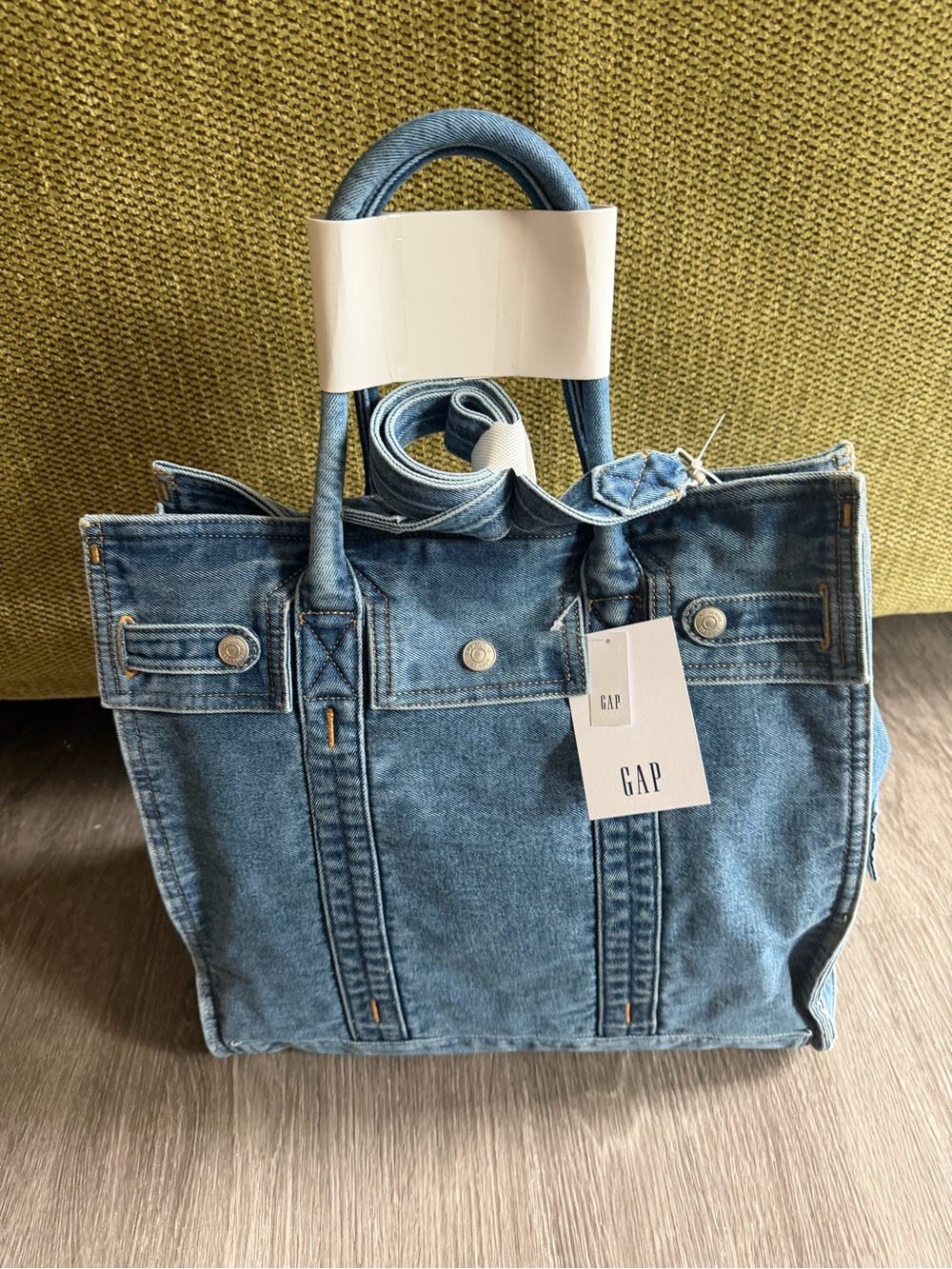 Gap Large Five Pocket Tote with Free Denim Wallet Charm